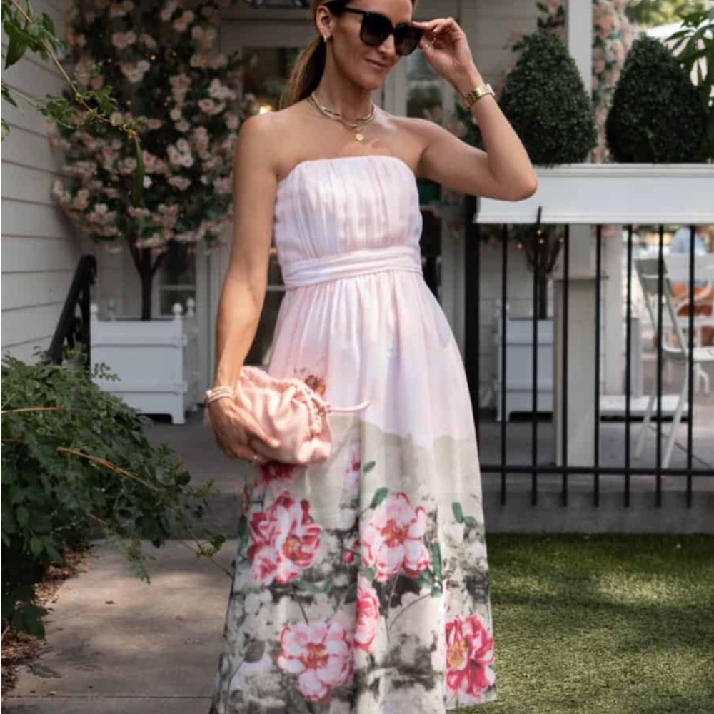 white house black market bridesmaid dresses | | Nwot White House Black Market Floral Strapless Dress Size 2 Color:Blue Depths Evening dresses luxury-dress Dresser